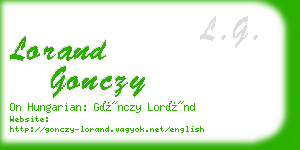 lorand gonczy business card